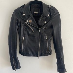 Zara Leather Trafaluc Moto Jacket